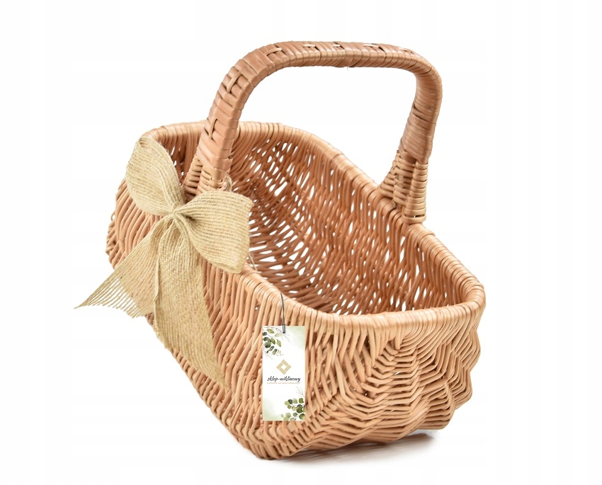 Proutěný košík na svatojánku Velikonoční košíček Dárkový koš 30 cm