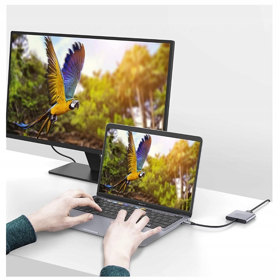 4Apple Adapter 3W1 HUB USB-C 4K 60Hz Thunderbolt 4 5 Mac Macbook M1 M2 M3 Marka inna