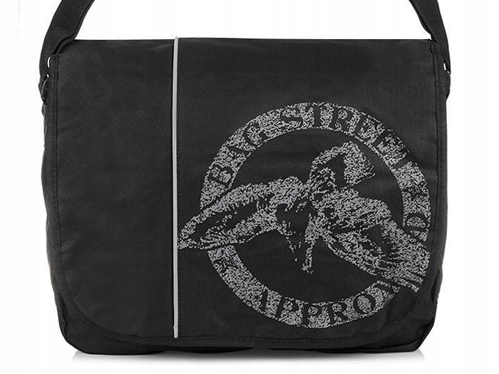 Duża listonoszka męska A4 skóra eko+ kodura K72 Kolor czarny