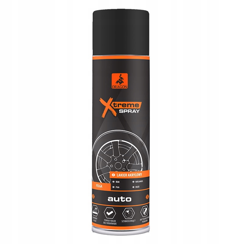 

Dragon Lakier Auto Felga w aerozolu 500ml czarny