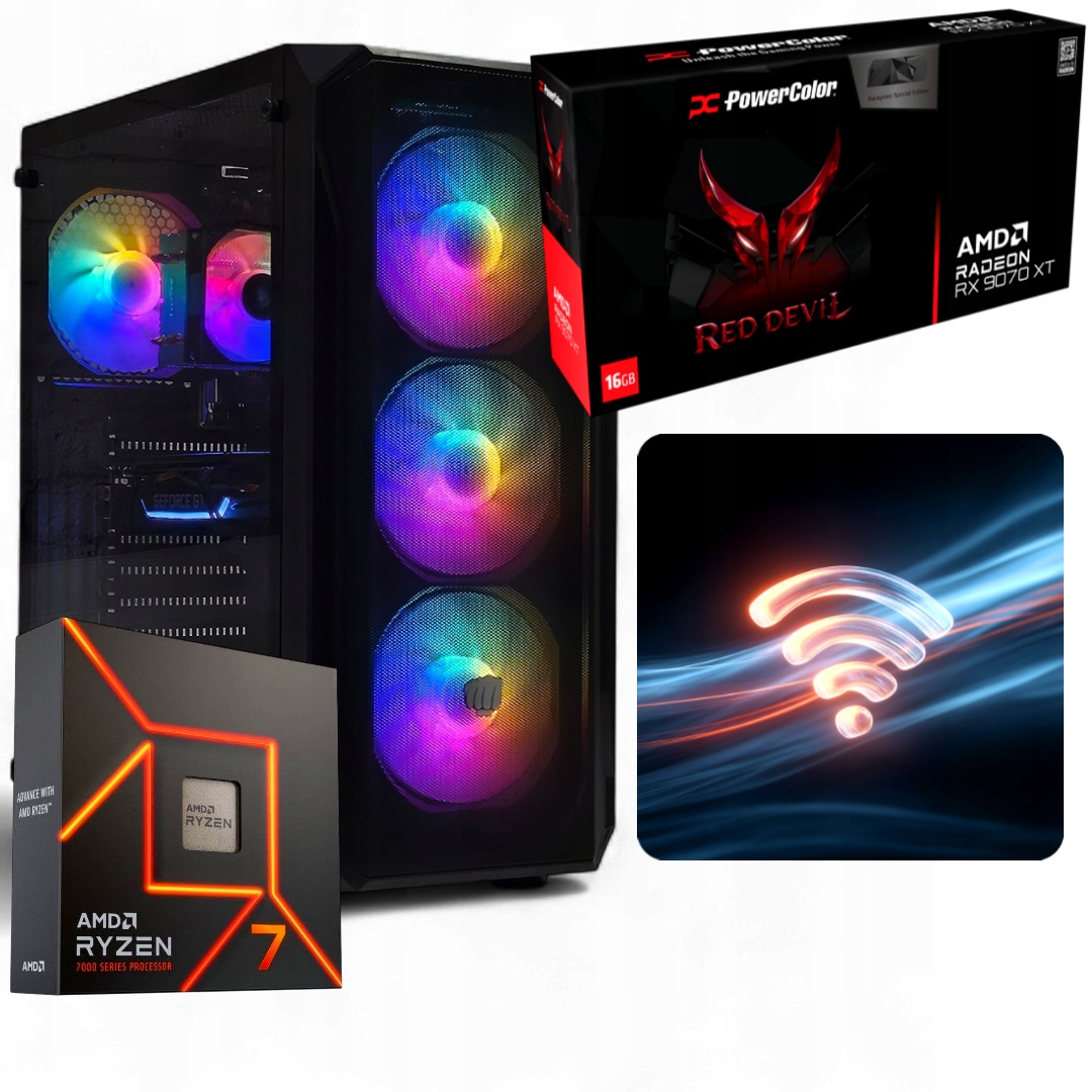 Herní Sada R7 9800X3D/16GB/RX9070XT/1TB SSD/W11