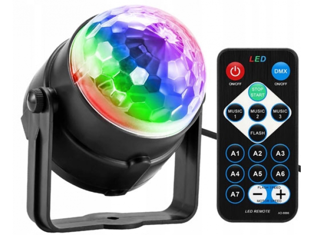 Диско-куля диско-куля світлодіодний RGB проектор вогні модель KL-12