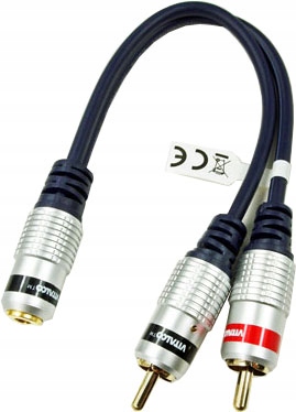 

adapter 2 wtyki chinch rca /gniazdo mini jack 3,5