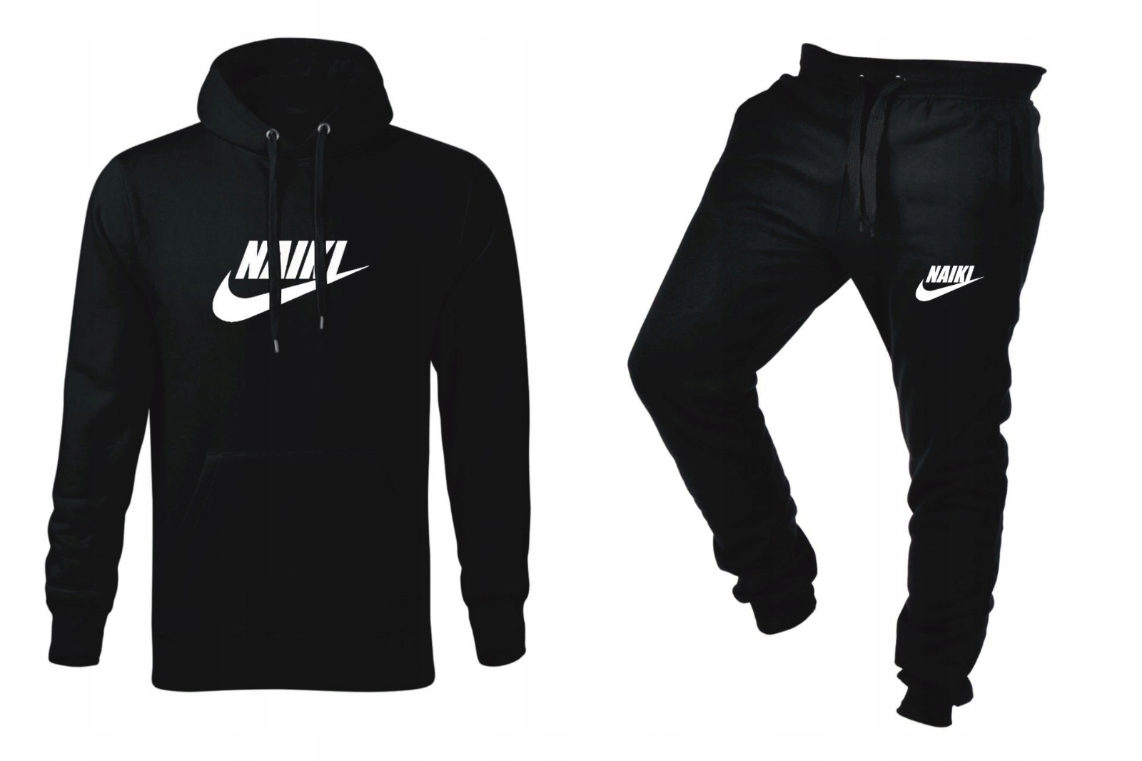 KOMPLET DRESOWY DRES MĘSKI NAIKI CZARNY L