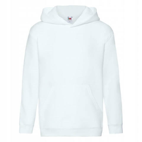 

Dzieci bluza Premium Hooded FruitLoom Biały 9-11