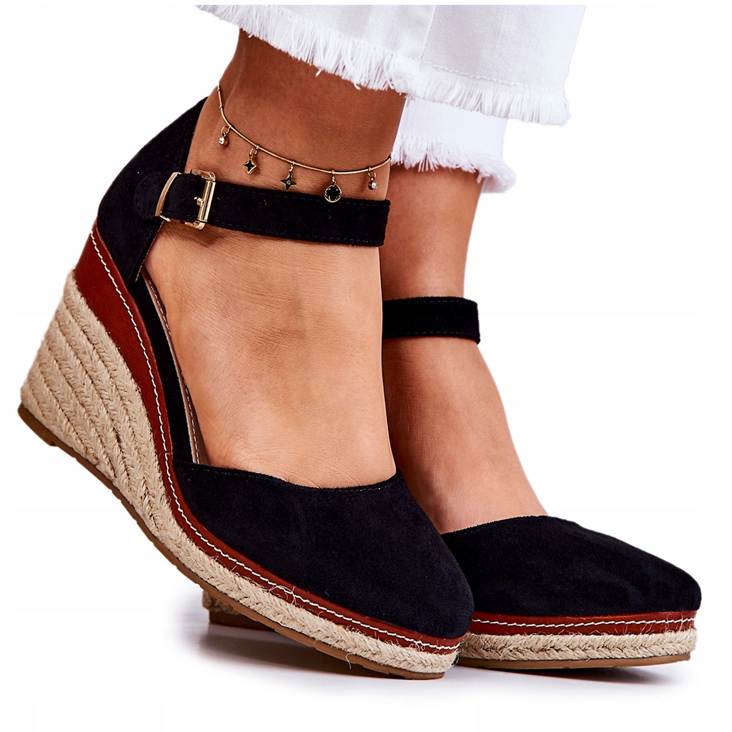 

Damskie Espadryle Na Koturnie Czarne 38
