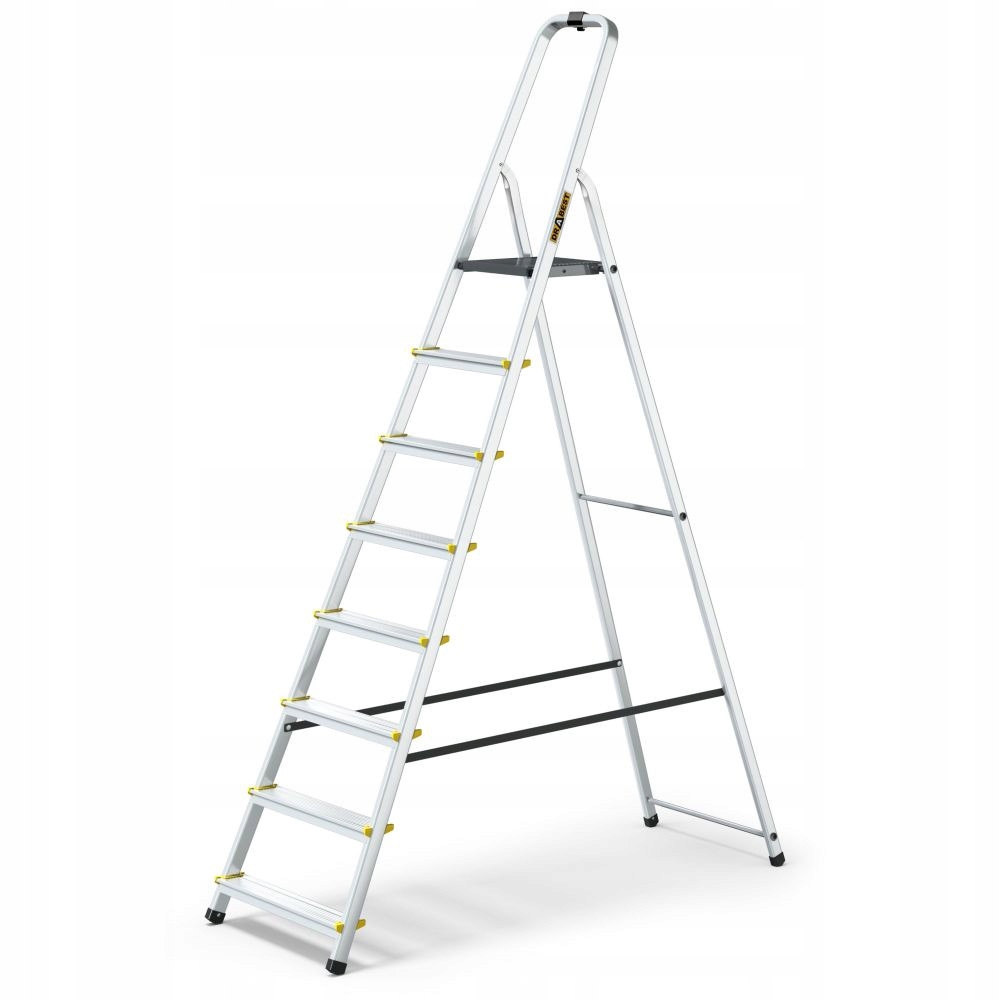 Hliníkové schodíky 8 stupňov jednostranné Drabest ALD8 Pro