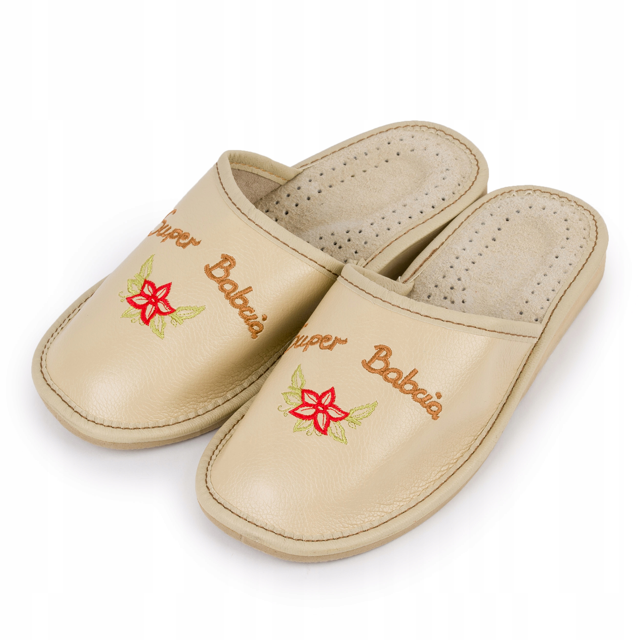 

Kapcie chodaczki Super Babcia haftowane góralskie