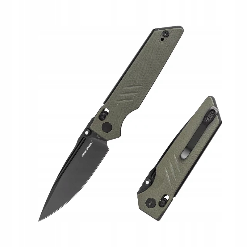 Nůž Real Steel Sacra Pro Gitd Thumb Stud Crossbar Lock Black K110