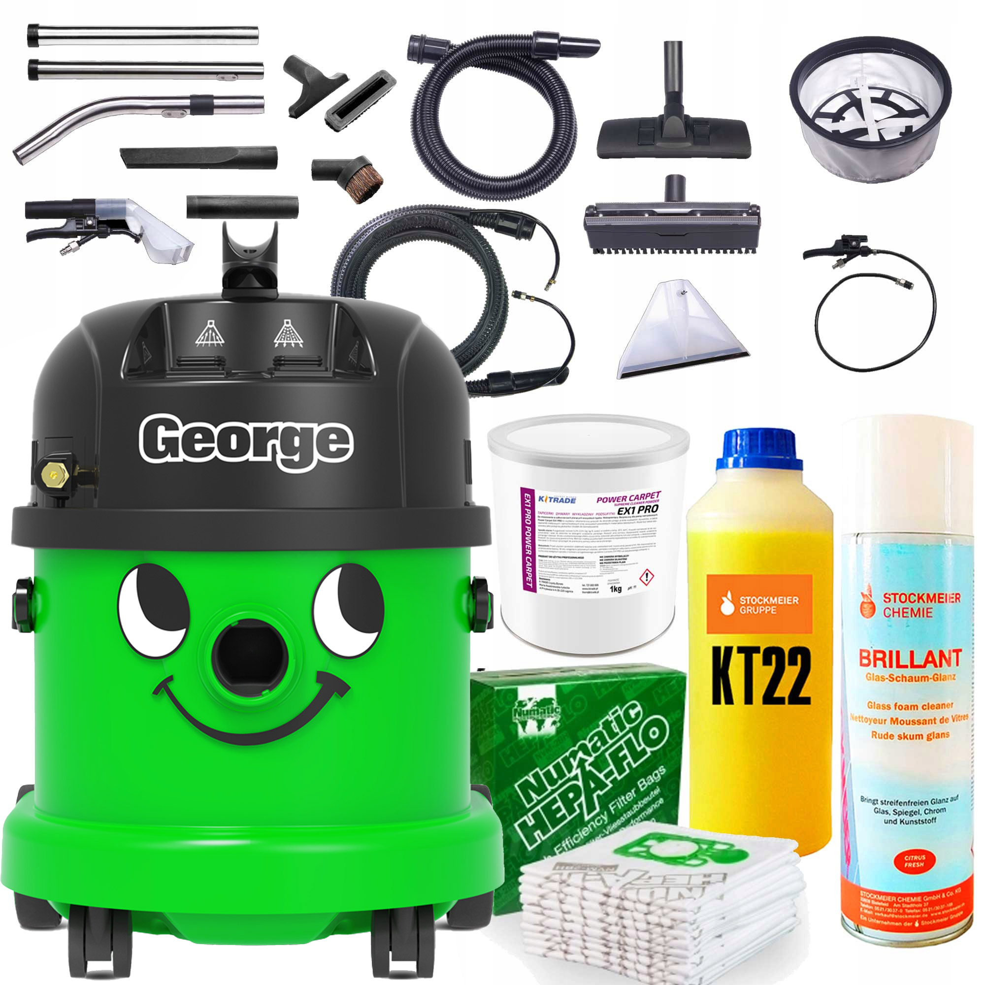 Odkurzacz piorący do tapicerki Numatic George gve 370 4w1 sucho mokro Mocny