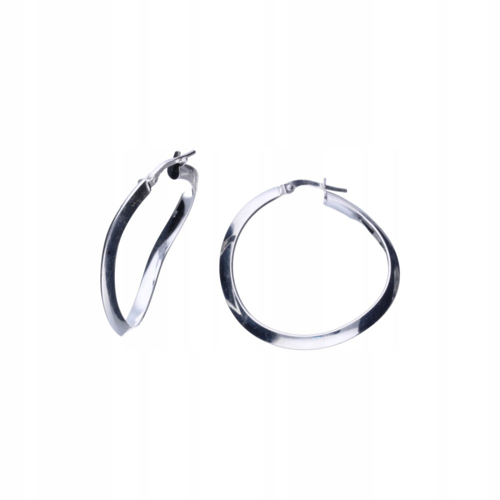 Stříbrné náušnice 925, otočná kolečka 34 mm bez kamenů, 3.66 g jako dárek