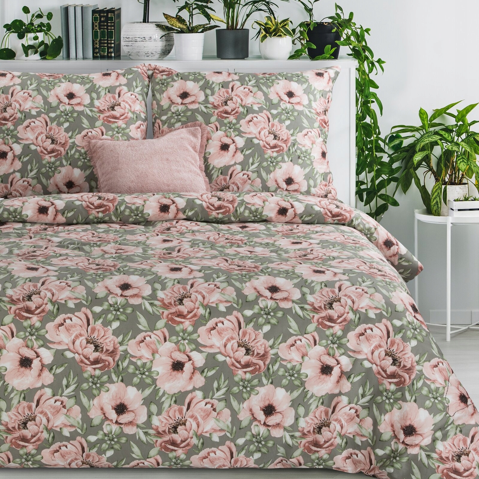 Komplet Pościeli Satynowej Spring 53 220 X 200 CM Różowy