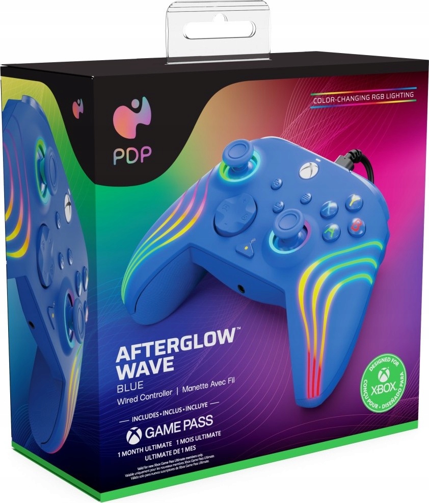 Pdp Drátový ovladač Afterglow Wave Modrý Xbox Series Xbox One Pc