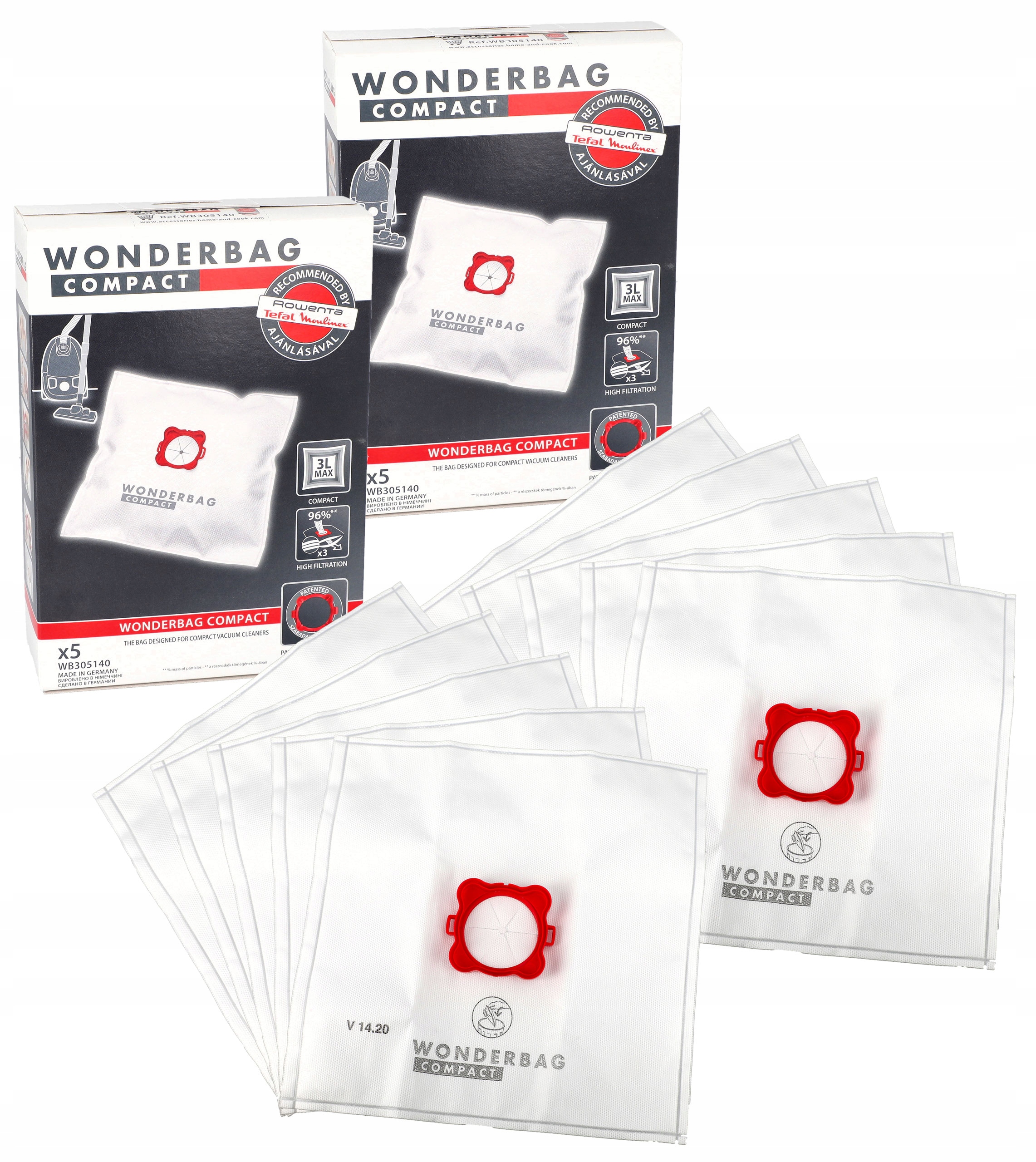 

10x Worki Roventa Wonderbag Compact WB305140