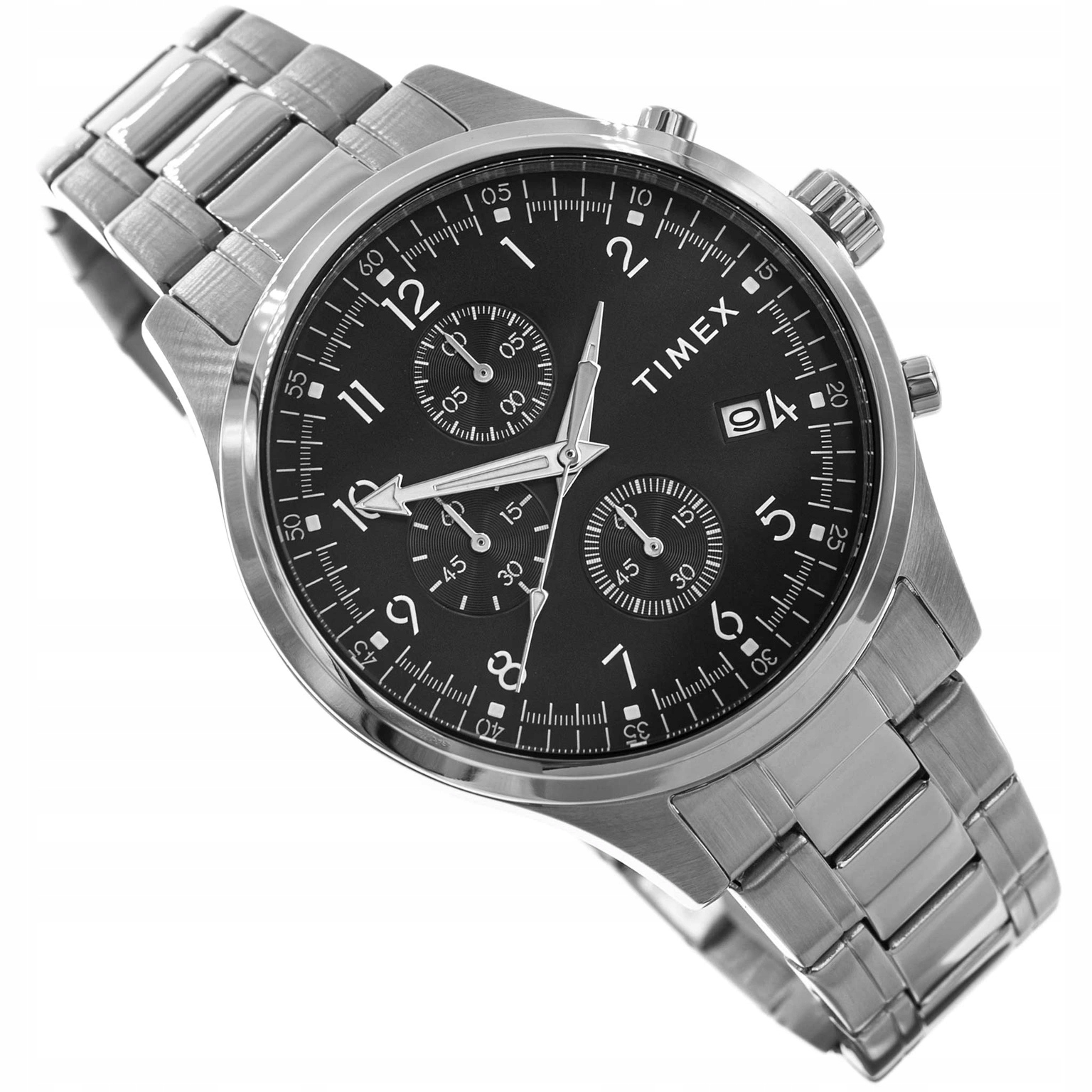 Pánské Hodinky Timex TW2Y01400 Dress Chronograph Stříbrný Náramek