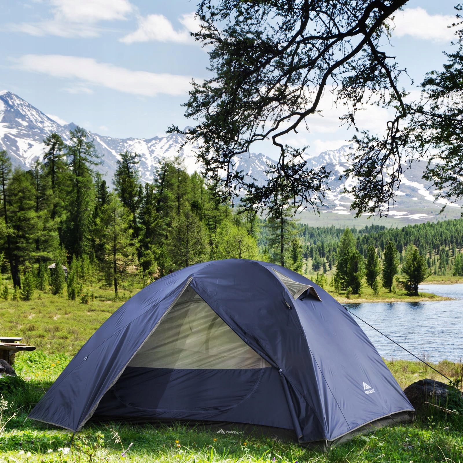 FORCEATT Namiot 3 Osobowy Wodoodporny Lekki Na Camping Trekking Festival — miniatura 7