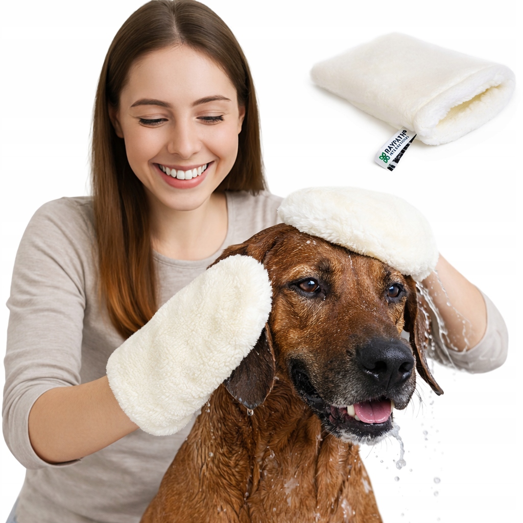 Levně Raypath Antibakteriální rukavice na mytí psa a kočky pohlcuje zápach Eco