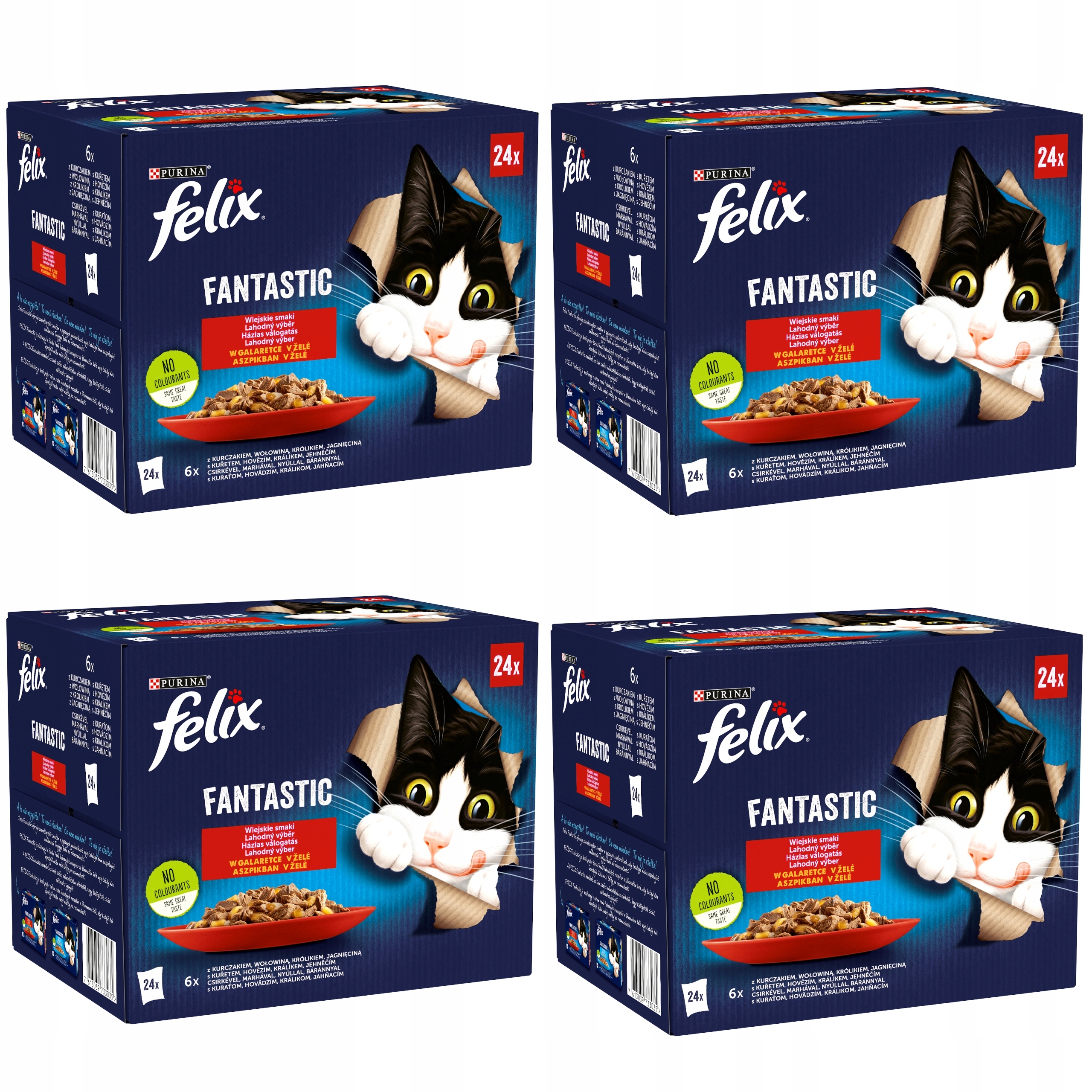Levně Felix Fantastické Venkovské Příchutě MIX Sáčků V Želé Krmivo mokré 96 x 85 g