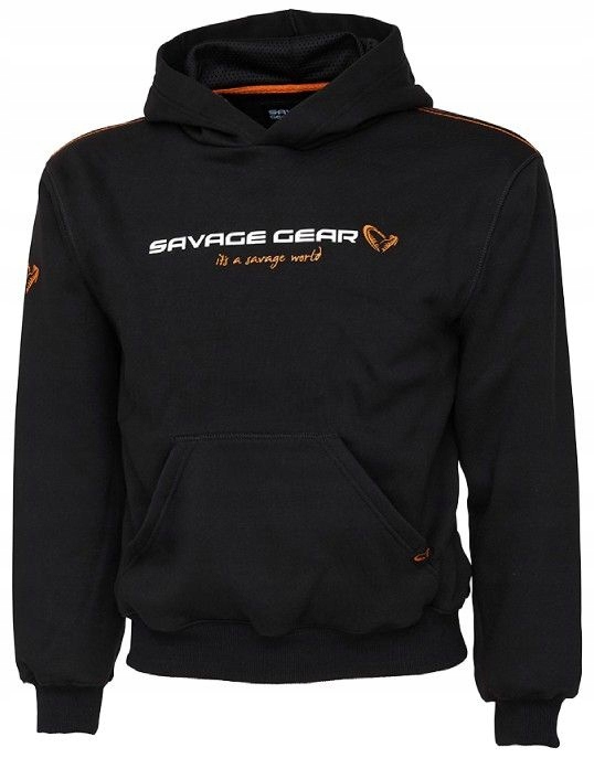 Bluza Savage Gear Junior Logo Hoodie Black Ink Rozmiar: 10 12 Years