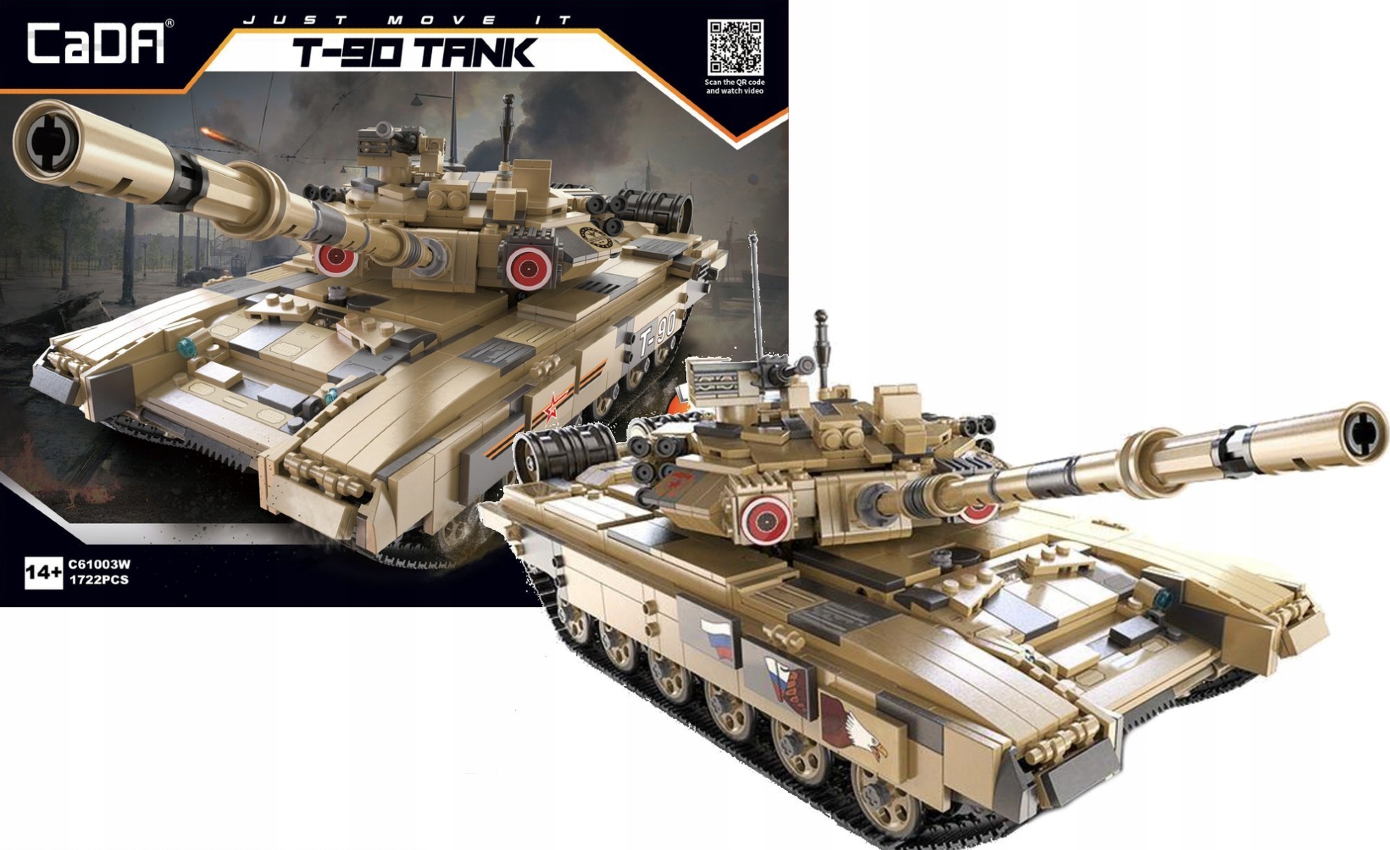 

Klocki Czołg Wojskowy Bojowy Main Battle T-90