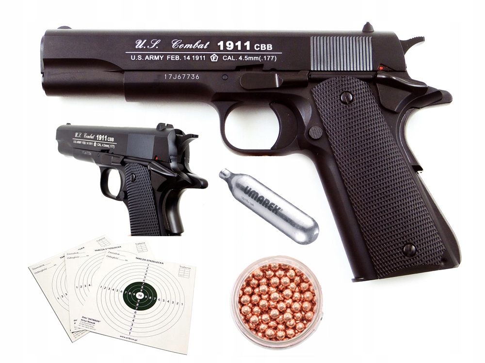 Wiatrówka pistolet Us Combat 1911 blow back