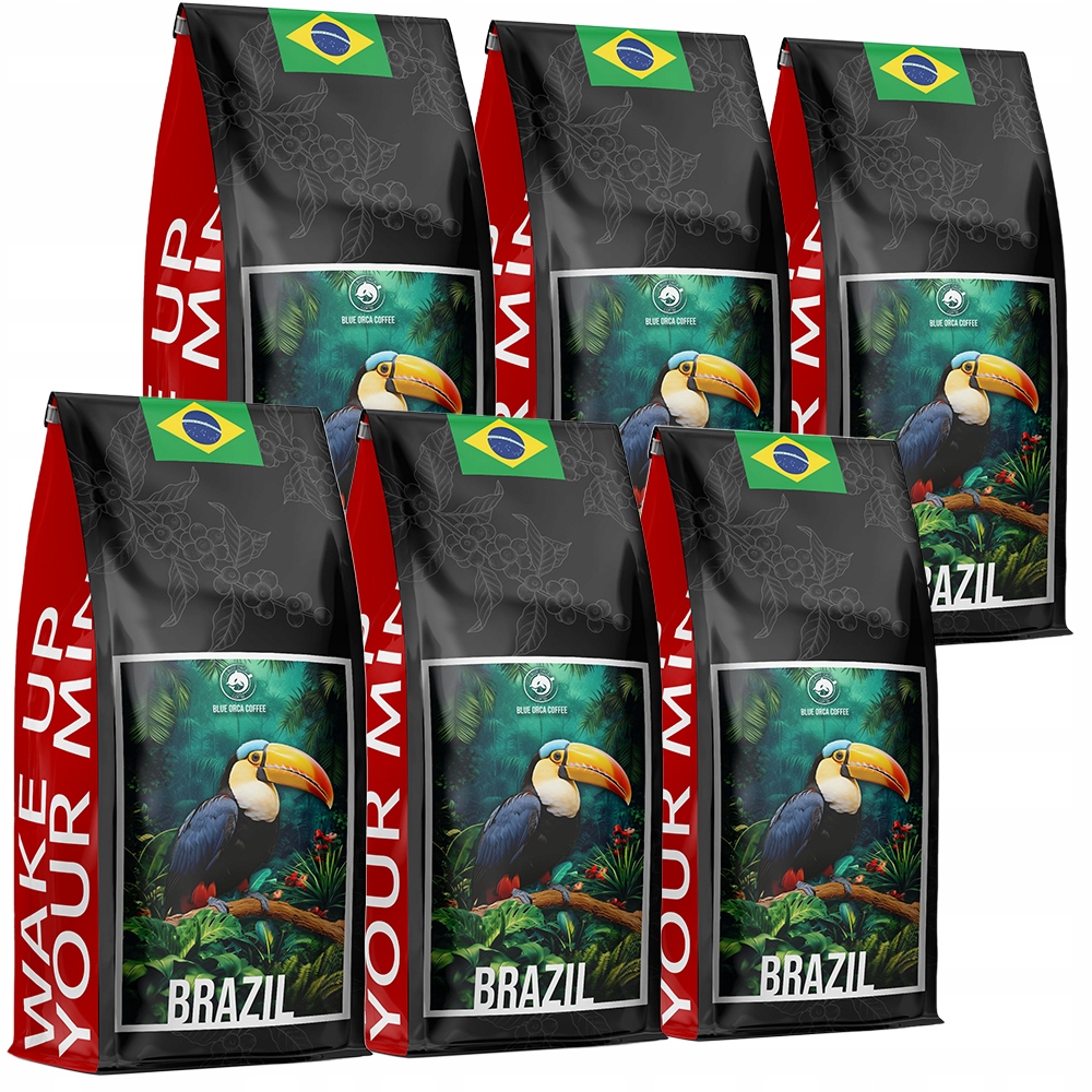 Káva Zrnková Brazílie 6 kg Čerstvě Pražená 100% Arabica Blue Orca Coffee
