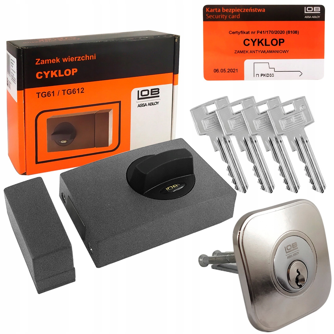 Vrchní zámek dveří Cyklop atest B kl.5 Lob