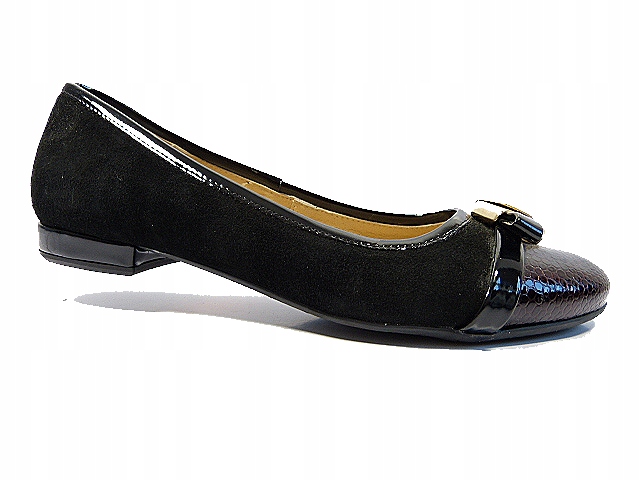 černé semišové kožené baleríny pohodlné Ulmani 37