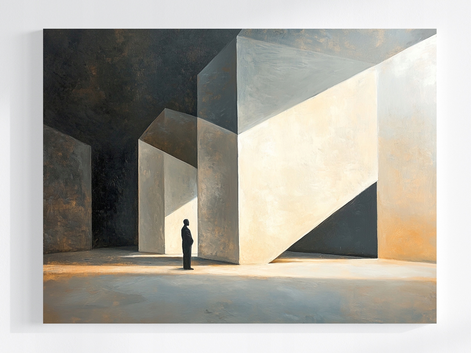 Obraz Na Plátně Canvas Abstrakce Člověk Samota Prázdné Světlo 100x75
