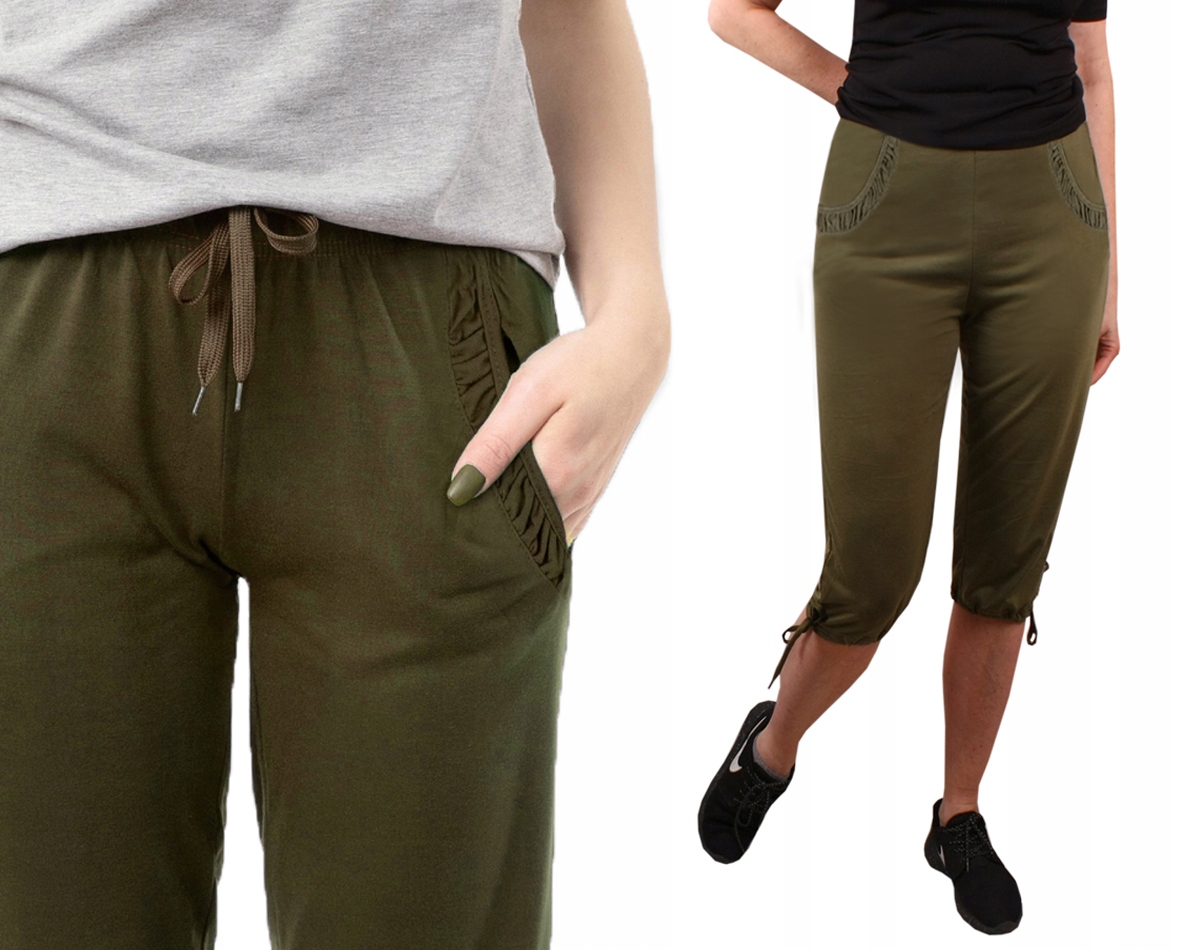 

Spodnie damskie Rybaczki spodenki 8133 khaki M