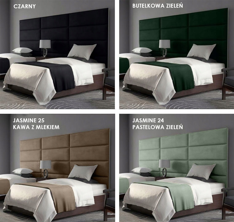 60X40 PANELE ŚCIENNE TAPICEROWANE WEZGŁOWIE WELUR Szerokość mebla 40 cm