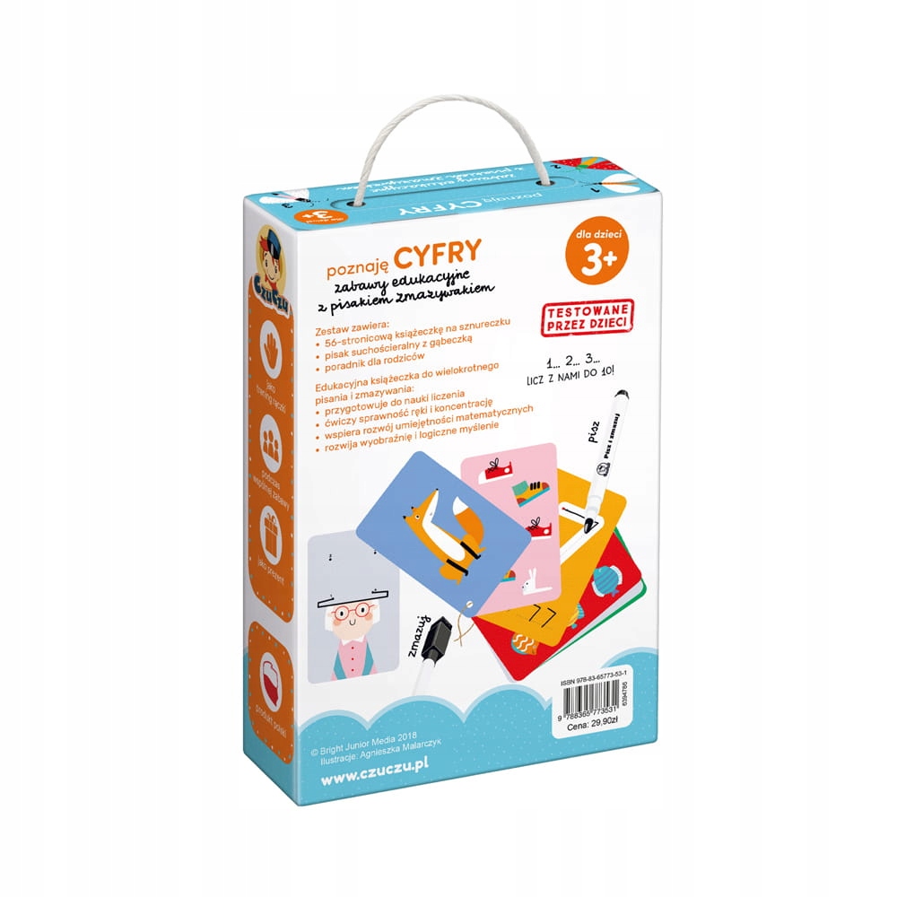 Zabawy edukacyjne z pisakiem Poznaję Cyfry CzuCzu Gatunek Łamigłówki, zagadki i gry