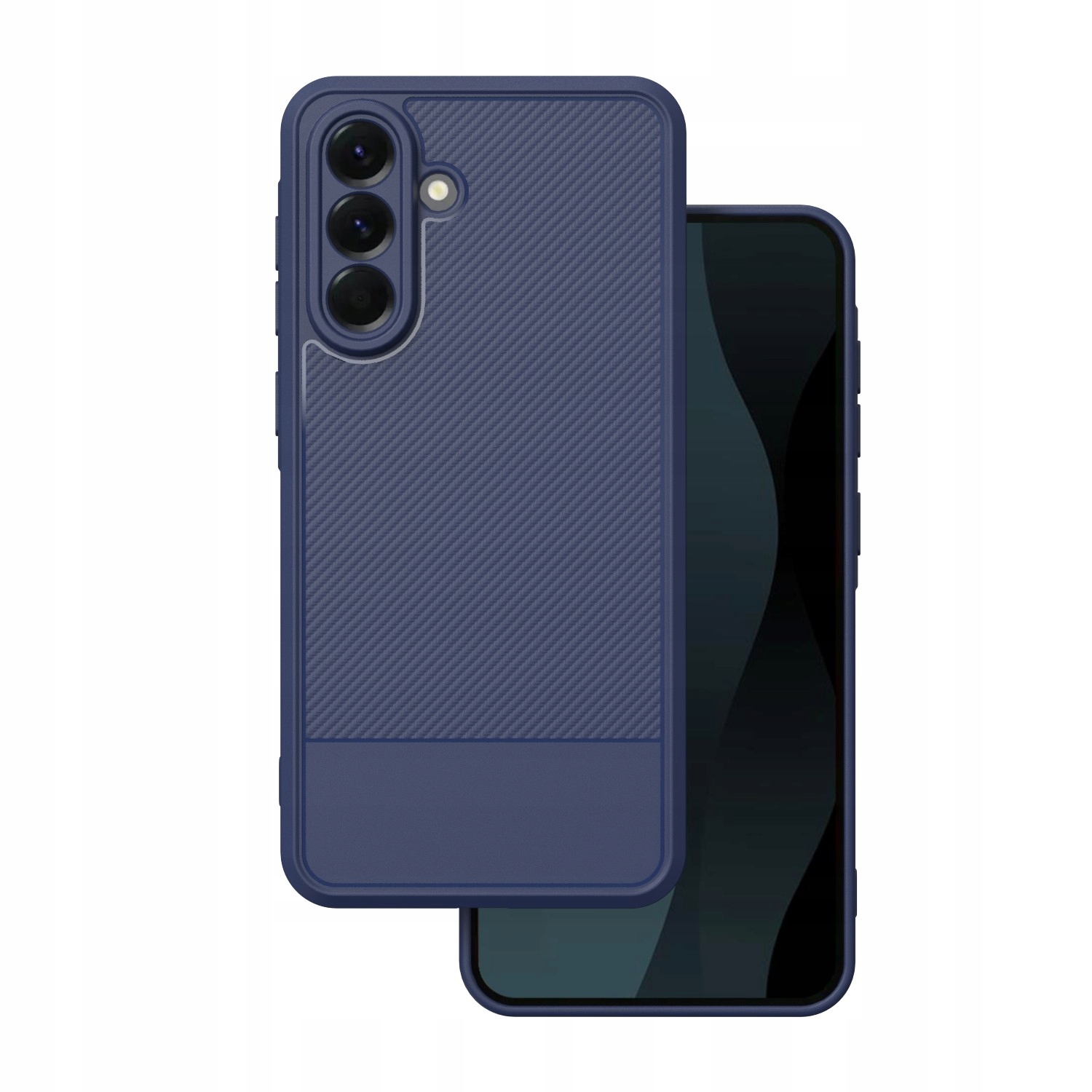 Nakładka Simple Carbon do Samsung Galaxy A56 5G niebieska Tfo