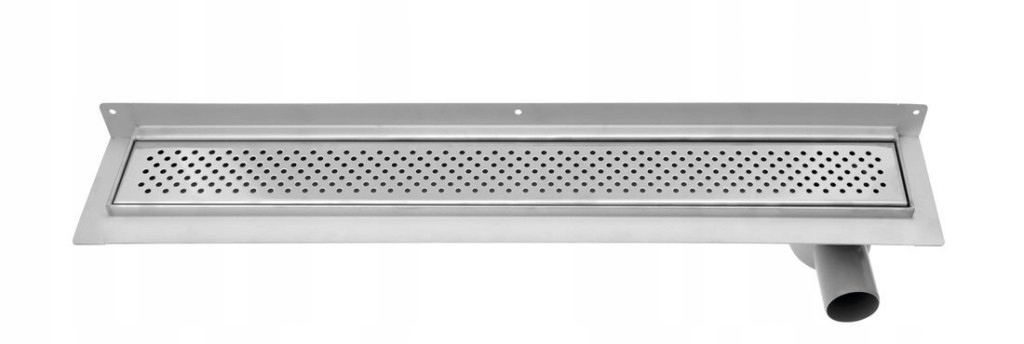 Podlahový žľab z nehrdzavejúcej ocele Krokus s roštom, nástenný, L-860,