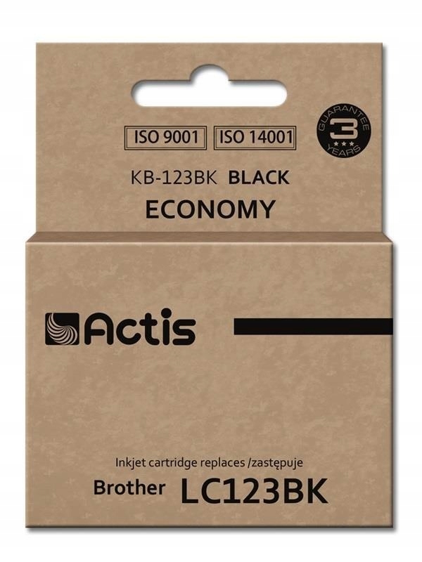 Tusz Actis KB-123Bk (zamiennik Brother LC123BK/LC121BK; Standard; 15 ml; cz