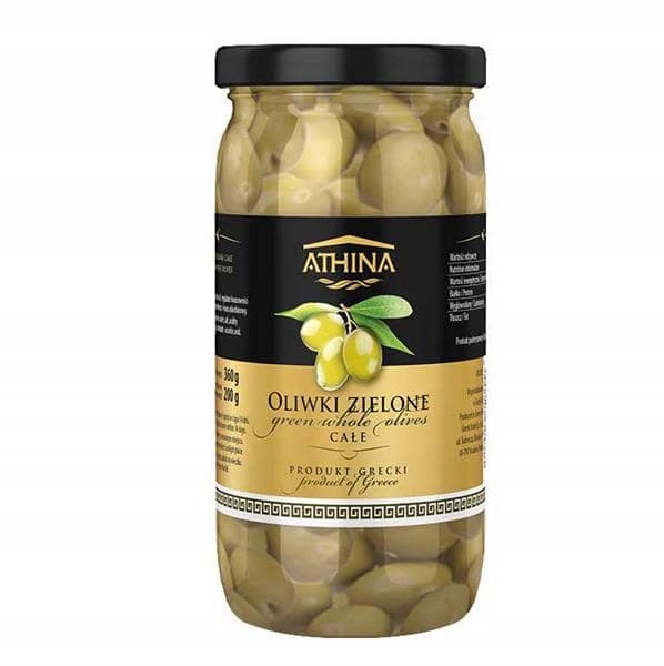 

Greckie oliwki zielone z pestką 360 g