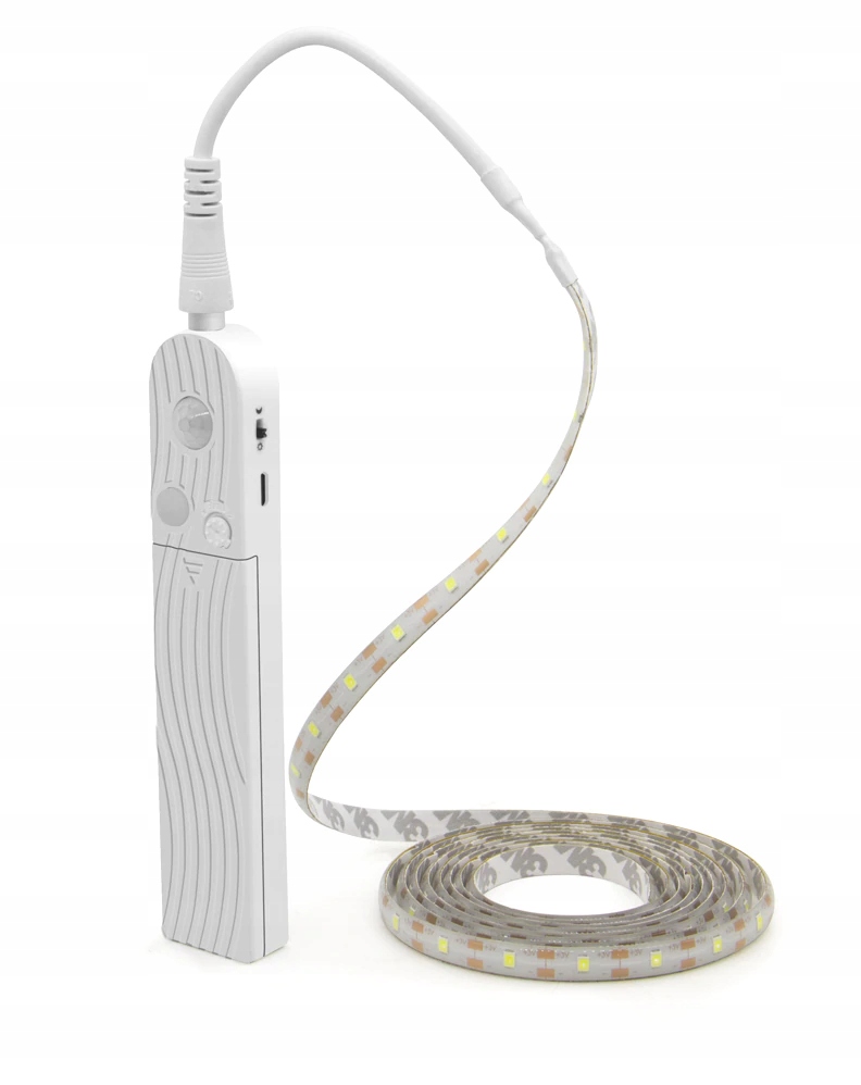 Светодиодная лента с датчиком движения на батарейках USB для мебели шкафа под кровать 100 см 1 м