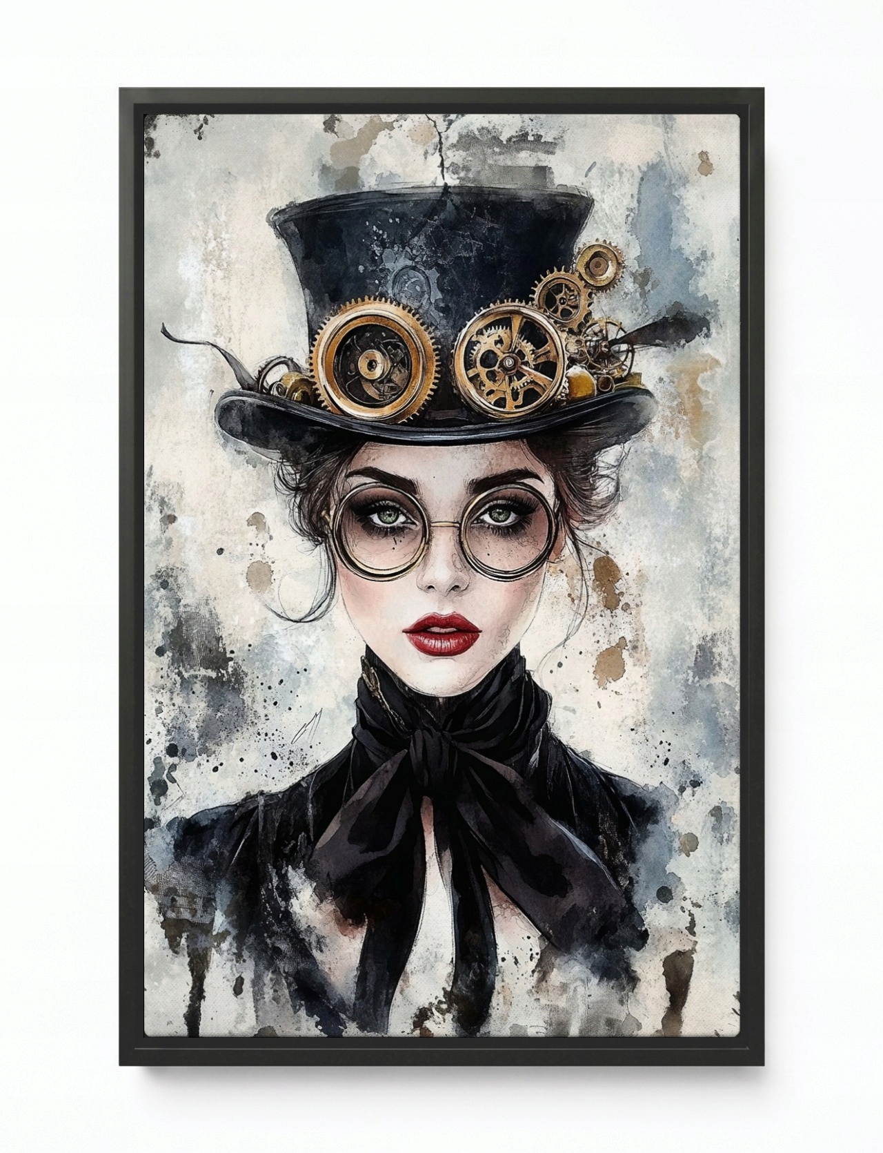 Obraz Rám Americká Krabička Žena Dívka Industrial Steampunk 40x60