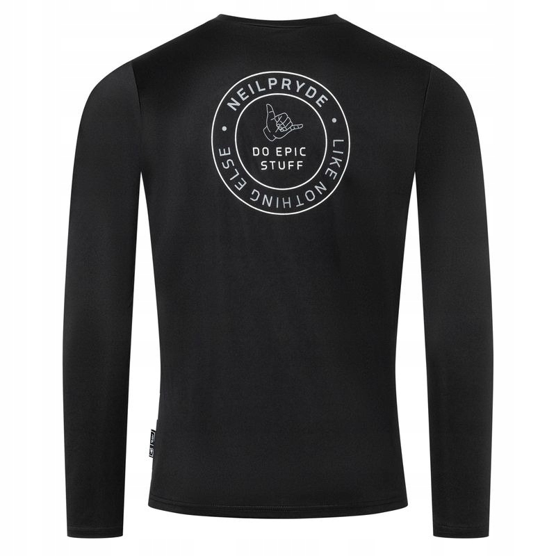 Męska koszulka Lycra NEILPRYDE Water Tee L czarna Rozmiar L
