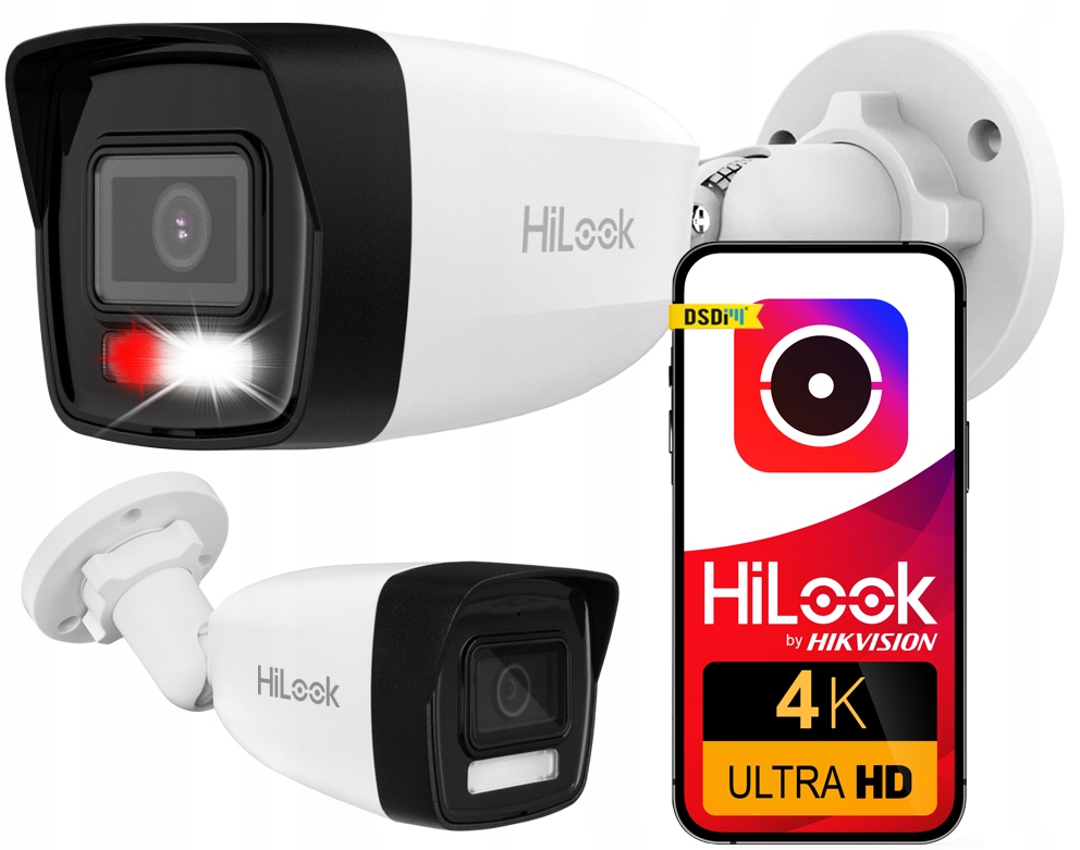 Ip Kamera 8MPx 4K Poe Hilook By Hikvision IPC-B180HA-LU 2.8MM S Mikrofonem