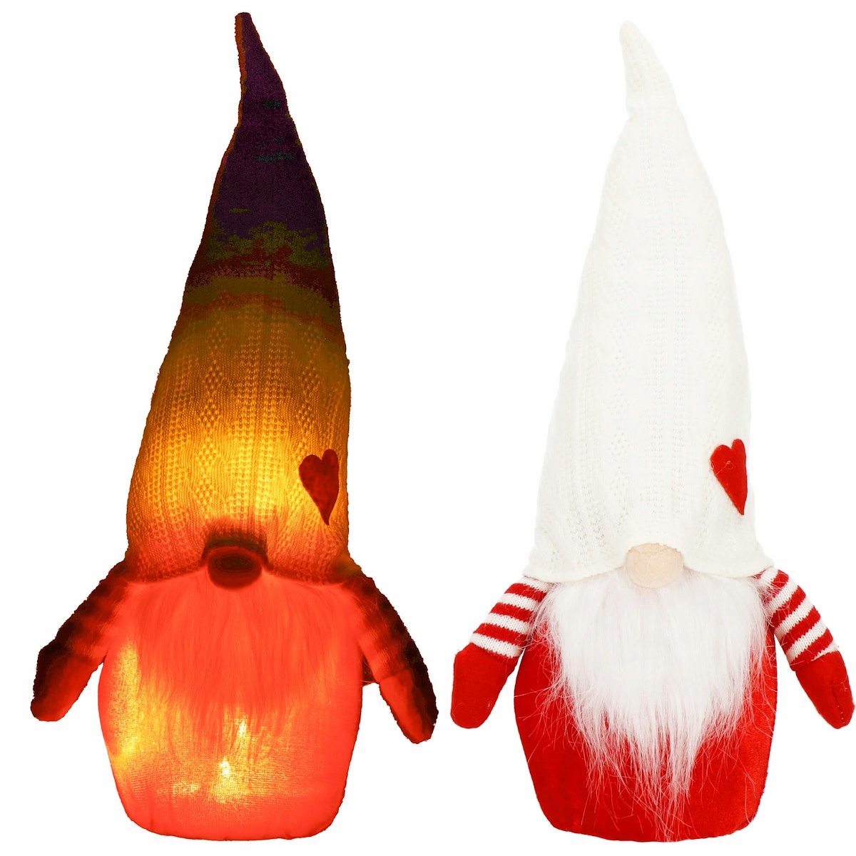 SKRZAT KRASNAL ŚWIĄTECZNY ŚWIECĄCY 33 CM GNOM LED OZDOBA PREZENT NA ŚWIĘTA