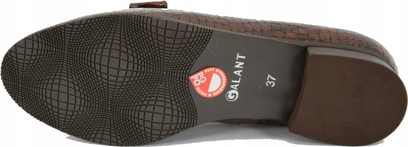 MOKASYNY DAMSKIE ELEGANCKIE MODNE BUTY BRĄZ 452 39 Oryginalne opakowanie producenta pudełko