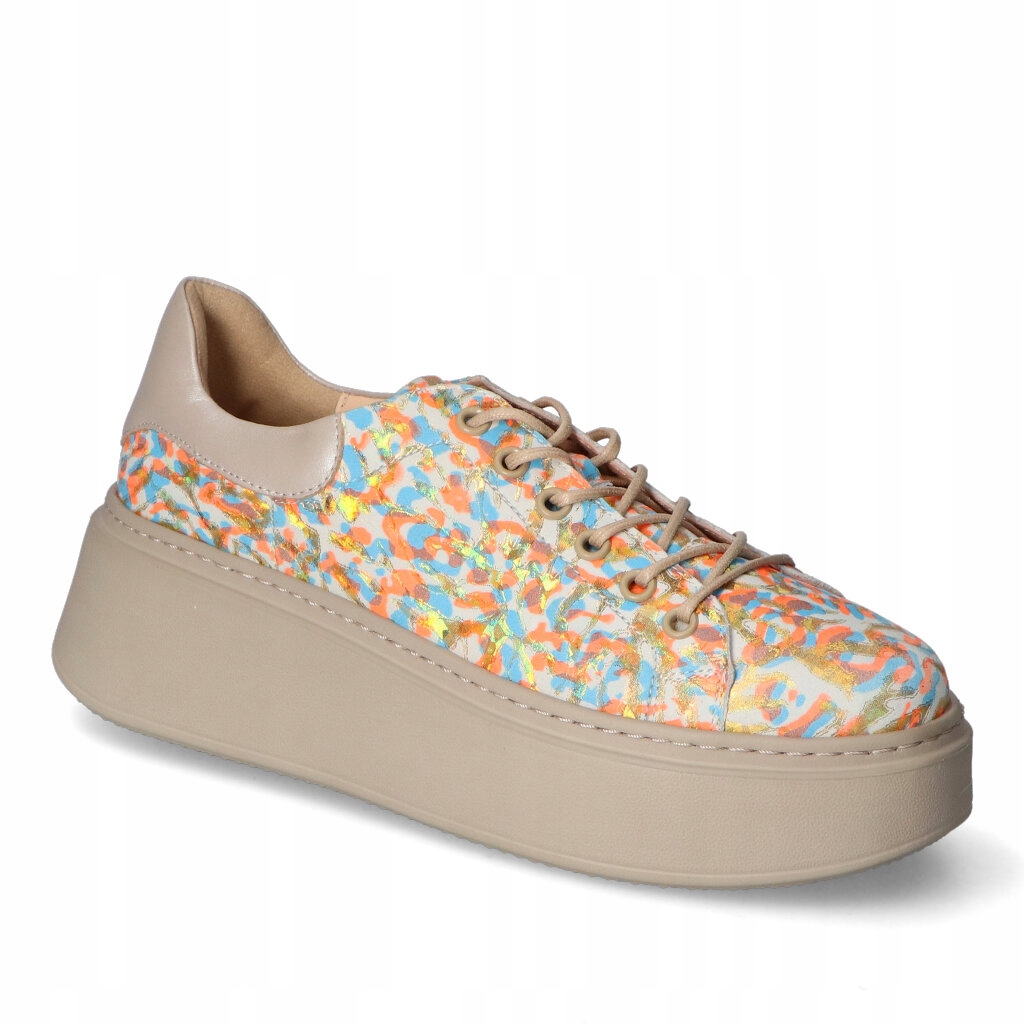 Tenisky Damiss 723 Pixel Holo/Oranž/Béžová lico 37