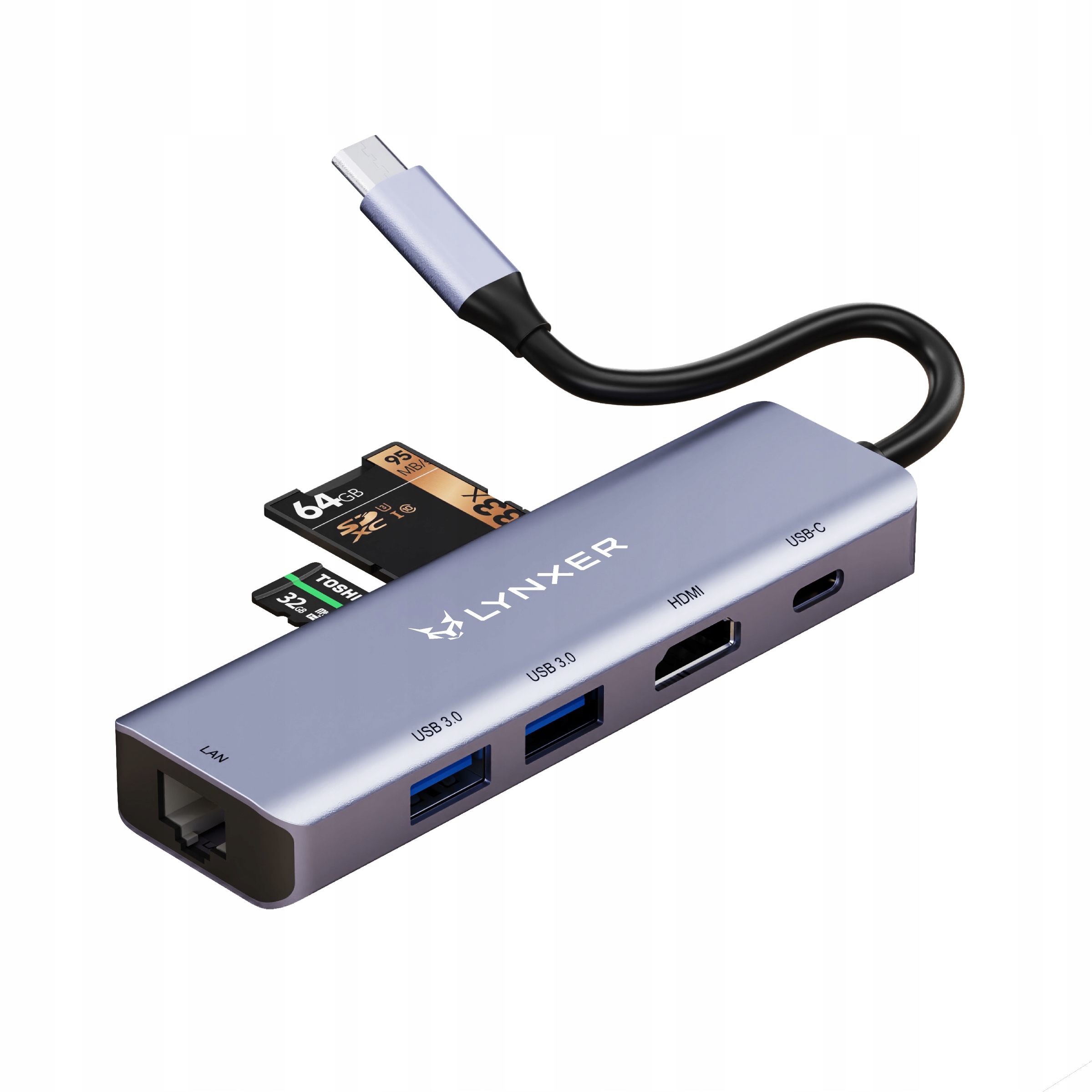 HUB USB-C ADAPTER 7w1 HDMI 4K / USB 3.0 / CZYTNIK