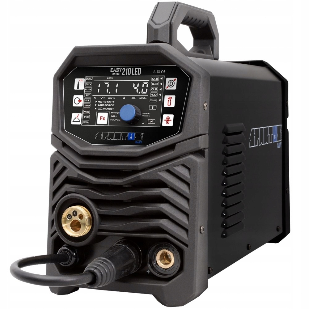 Migomat spawarka SPARTUS Easy MIG /MAG/MMA/TIG LIFT 210 LED BUTLA+REDUKTOR Model Easymig