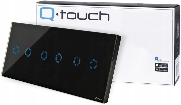 

Włącznik Światła Dotykowy Szklany Duży Panel 2+2+2