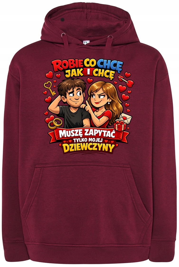 Mikina s kapucí Dělám si, co chci a jak chci Valentýna r.XS