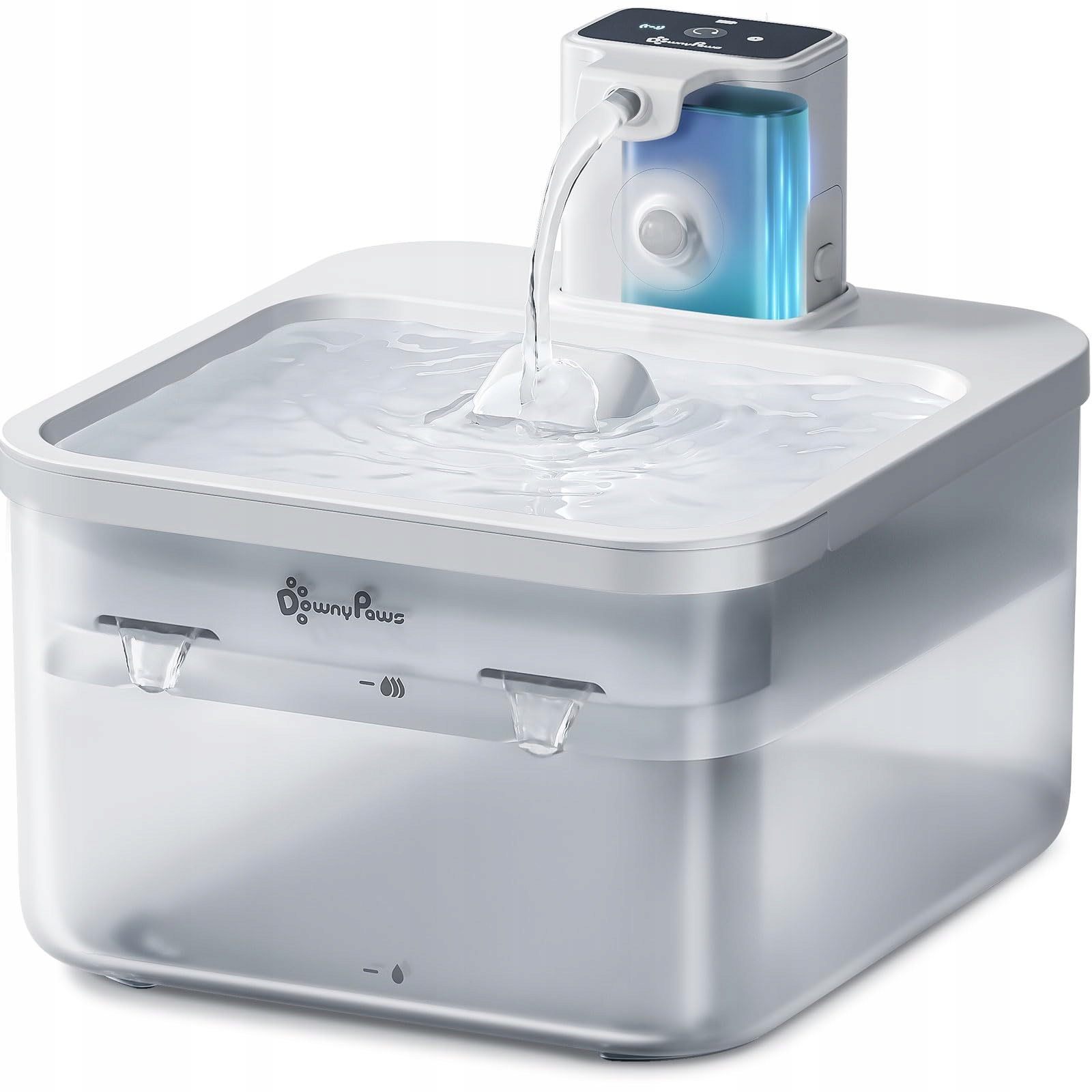 Poidło fontanna DownyPaws plastik 2500 ml Bezprzewodowa Automatyczna Biała