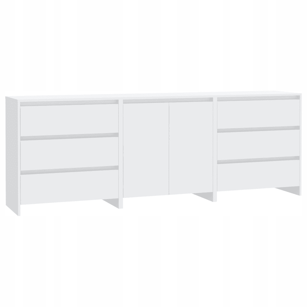 Sada bílých skříněk: skříňka s dveřmi 70x40x75 cm a komoda s Šuplík