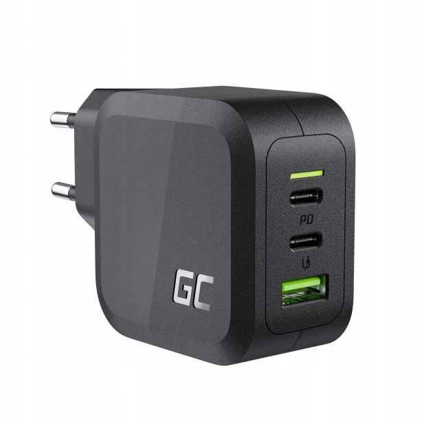 Green Cell Ładowarka 65W 2x USB-C PD + USB QC 3.0
